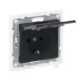 LEGRAND 765424 SCHUKO-Steckdose SEANO mit Klappdeckel, IP44 | anthrazit lackiert