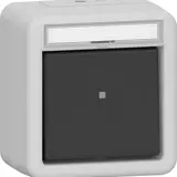 GIRA 315631 Wipptaster Aufputz IP66 Wechsler, Schriftfeld | grau