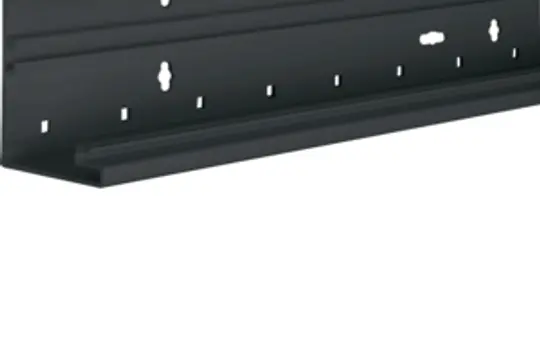 HAGER BR6510019011 tehalit Brüstungskanal-Unterteil 80 mm, Kunststoff | graphitschwarz | 65x100 mm
