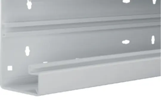 HAGER BR6517017035 tehalit Brüstungskanal-Unterteil 80 mm, Kunststoff | lichtgrau | 65x170 mm