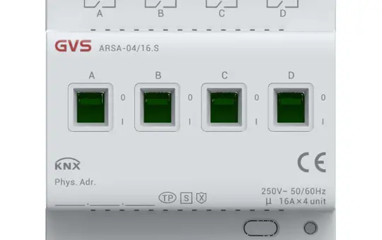 GVS ARSA-04/16.S KNX Schaltaktor 4-fach, 16A, KNX-Secure