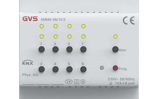 GVS AMMA-08/10.S KNX-Universalaktor 8-fach, KNX-Secure