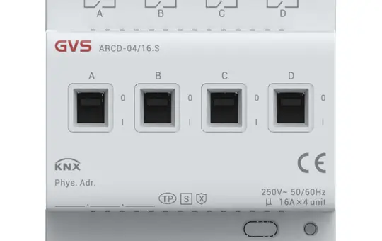 GVS ARCD-04/16S KNX-Schaltaktor mit Strommessung 4-fach, KNX-Secure