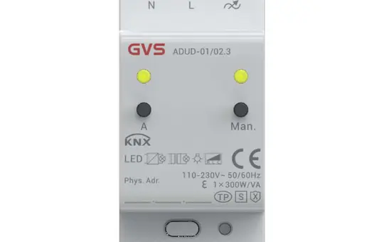 GVS ADUD-01/02.3 KNX Universal-Dimmaktor 1-fach, KNX-Secure