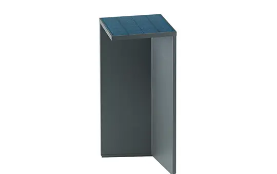 SIGOR 4502701 Nusolar Akku-Solarleuchte 2,2W 2700K IP54 151lm Ra85 | anthrazit | 340 mm