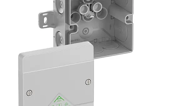 SPELSBERG Abox 040 AB-L Abzweigkasten ohne Klemmen mit außenliegende Befestigungsstellen | grau | 4 mm²