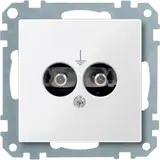 MERTEN 290419 Potentialausgleich-Steckdose System M 2-fach | polarweiß glänzend