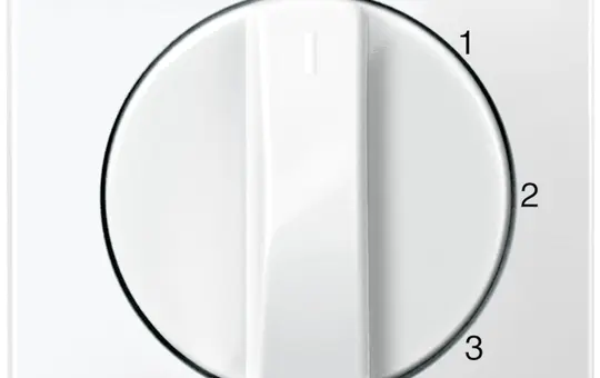 MERTEN 567219 Drehschalterabdeckung System M 3-Stufen | polarweiß glänzend