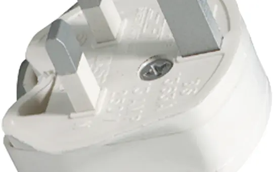 JUNG SA13 SCHUKO-Stecker British Standard 2-polig, Schraubklemmen | alpinweiß