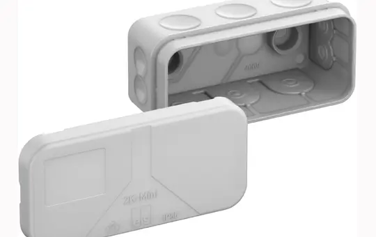 SPELSBERG 2K-Mini-L Abzweigdose zur Schnellmontage 89 x 43 x 38 mm | grau