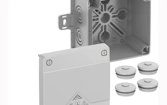 SPELSBERG Abox Pro 040 AB-L Abzweigkasten ohne Klemme mit außenliegende Befestigungsstellen | grau | 4 mm²