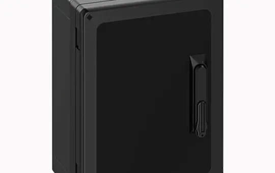 SPELSBERG GEOS-S 3040-18-o/SH/sw Schaltschrank mit schwarzer Tür, mit Schwenkhebel | schwarz | 300x400x18
