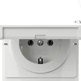 GIRA 445470 SCHUKO-Steckdose System Fläche Klappdeckel | reinweiß glänzend