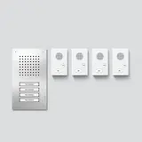 SIEDLE SET CLAB 850-4 E/W Basic Audio-Set In-Home-Bus inkl. 4 Audio-Innenstation, Classic