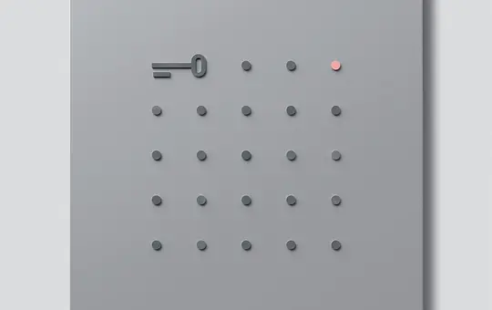 SIEDLE ELM 611-02, ELM 600-0 SM Blendrahmen ELM 611-0 Vario für Electronic-Key-Lese-Modul | silber metallic