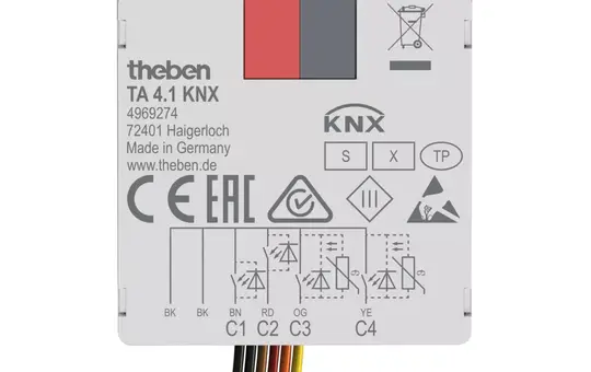 THEBEN TA 4.1 KNX-Tastschnittstelle 4-fach, Binäreingang