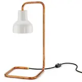 THPG 101222 Tischleuchte mit Schirm Bone China-Schirm | kupfer