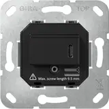 GIRA 236300 USB-Spannungsversorgung USB C, 65 W | schwarz