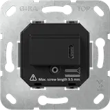 GIRA 236300 USB-Spannungsversorgung USB C, 65 W | schwarz