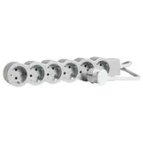 LEGRAND 694565 Steckdosenleiste 6 Steckdosen, flach | ultraweiß/grau | 3 m