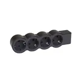 LEGRAND 694576 Steckdosenleiste ohne Kabel 4 Steckdosen, flach | schwarz