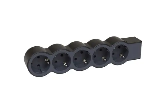LEGRAND 694578 Steckdosenleiste ohne Kabel 5 Steckdosen, flach | schwarz