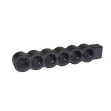 LEGRAND 694580 Steckdosenleiste ohne Kabel 6 Steckdosen, flach | schwarz