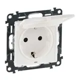 LEGRAND 753117 SCHUKO-Steckdose Valena Life mit Klappdeckel | ultraweiß