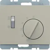 BERKER 20297104 Raumtemperaturregler K.1/K.5 Wechsler mit Schalter, 230 V | edelstahl matt