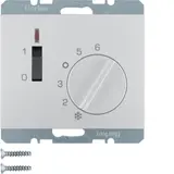 BERKER 20317103 Raumtemperaturregler K.1/K.5 Öffner, 24 V, Ausschalter, Kontrolllicht | aluminium