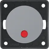 BERKER 937722507 Wipptaster Integro Flow Schließer, Fenster, rot | grau glänzend