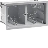 BERKER 18721020 Einbaudose Hohlwandmontage R.8 2-fach | hellgrau
