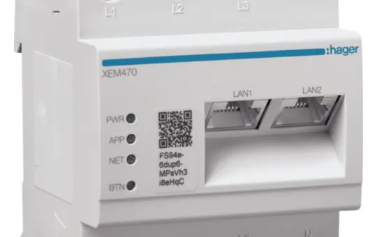 HAGER XEM470 Energiemanagement Controller flow R2 Standard