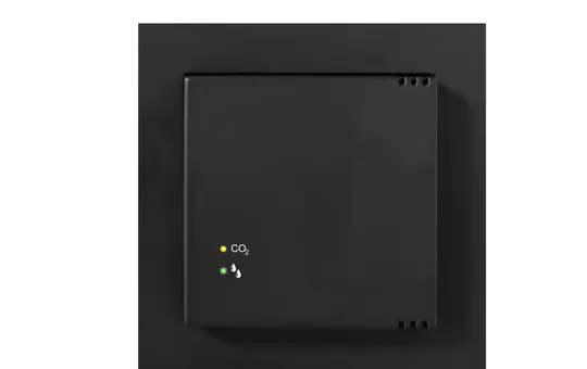MÜLLER GS 47.11 knx RAL9005 tiefschwarz KNX-Luftgüteregler CO2/rH-Ampel | tiefschwarz | 55x55 mm
