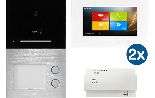 HHG Villa AP Set 2 RL AP-Außenstation-Set 2 Familien, RFID, Bluetooth