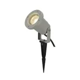 SLV 227418 Outdoor Spießleuchte NAUTILUS 10 QPAR51, IP65, max. 35 W, 1,5 m Kabel mit Stecker | silbergrau