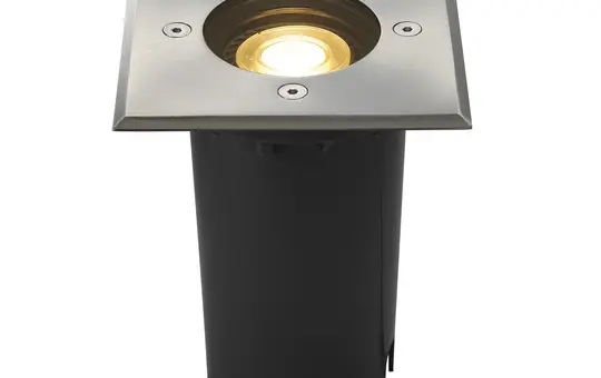 SLV 227684 Outdoor LED-Bodeneinbauleuchte SOLASTO GU10, 51 mm, IP67, eckig, max. 6 W | edelstahl