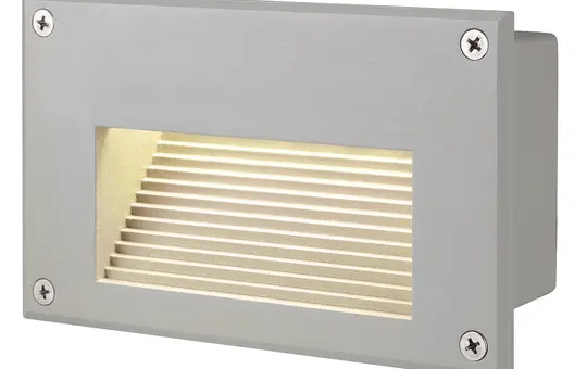 SLV 229702 Outdoor Wandeinbauleuchte BRICK DOWNUNDER LED, 3000K, IP44, max. 40 W | silbergrau