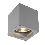 SLV 229554 Outdoor Deckenleuchte BIG THEO QPAR111, IP44, eckig, max. 75 W | silbergrau