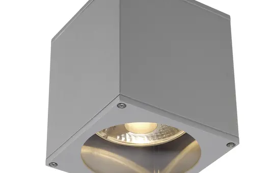 SLV 229554 Outdoor Deckenleuchte BIG THEO QPAR111, IP44, eckig, max. 75 W | silbergrau