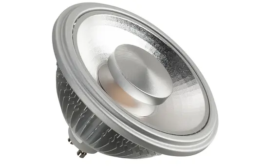 SLV 1005298 LED-Leuchtmittel QPAR111, GU10, 12 W, 680lm 3000K CRI90 55° Dimmbar | aluminium
