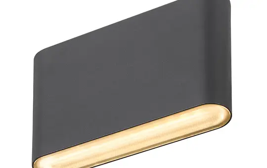 SLV 1007142 Wandaufbauleuchte OVAL 2700/3000K, 6 W | schwarz | 13,5x9 cm