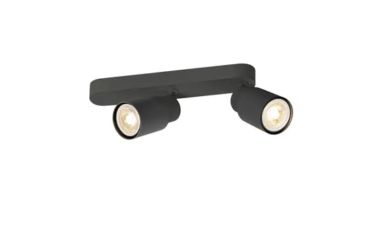 SLV 1008308 Wand- und Deckenaufbauleuchte PURI 2.0 Tube asymmetrisch, 2x max. 6 W, GU10 | schwarz