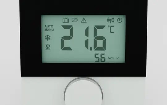 MÖHLENHOFF 135196a Raumbediengerät Display, Feuchtesensor, Designscheibe | weiß