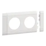 HAGER GB080209016 Modularblende für Steckdosen 2-fach, 80 mm, Kunststoff halogenfrei | verkehrsweiß