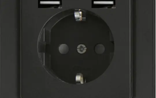ELTAKO 30055899 Schutzkontakt-Steckdose mit 2xUSB-A | anthrazit matt