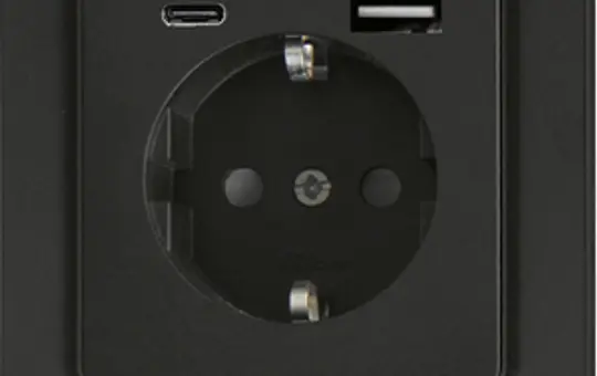 ELTAKO 30055900 Schutzkontakt-Steckdose mit USB-A und USB-C | anthrazit matt