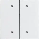 ELTAKO 30055929 Doppelwippe im E-Design55 ungraviert, für Bustaster | reinweiß glänzend
