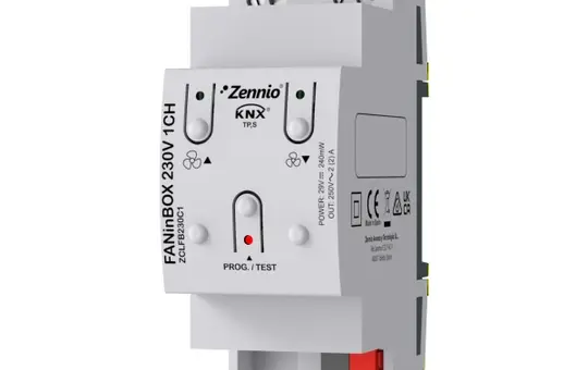 ZENNIO ZCLFB230C1 Controller f. Deckenventilatoren 3-Stufen,  230 V AC