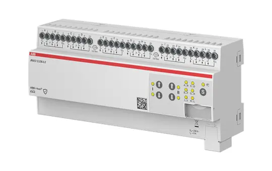ABB JRA/S12.230.5.2 KNX-Jalousieaktor 230 V 12-fach, manuelle Bedienung, Fahrtzeitmessung